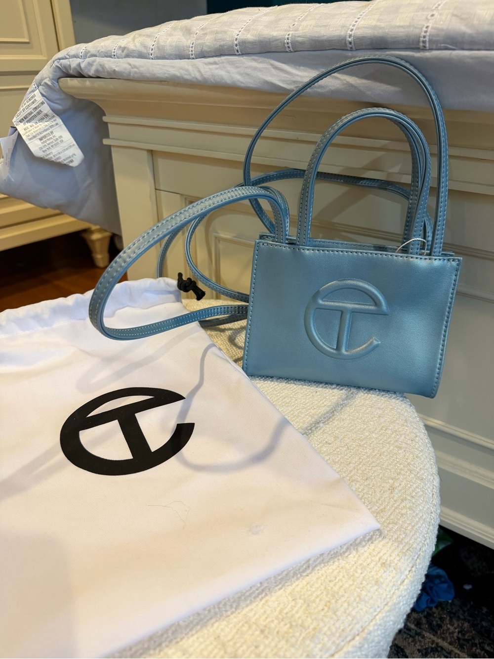 Telfar Powder Blue Mini Shopper Crossbody